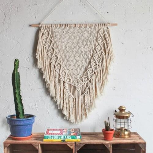 Nordic Fabric Wall Tapestry Boho Decoration Tassel Lace Wall Hanging In The House Bedroom Soft Decoration Mandala
