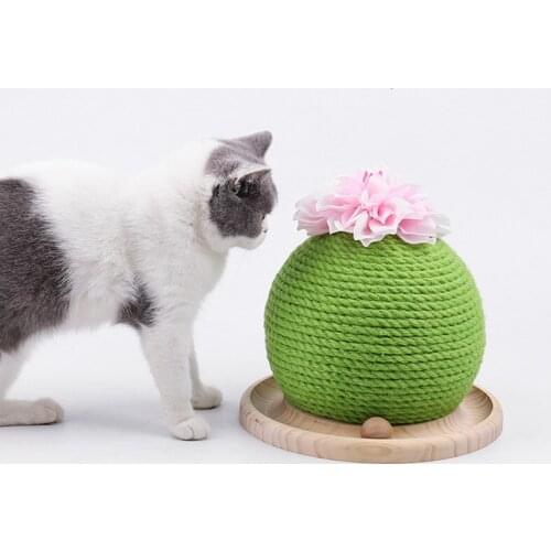 Cat Tower Tracks Ball Toys Intelligence Amusement Training Disc Plate Cactus Cat Scratch Board Anti-scratch Grind Paw Sisal Toys