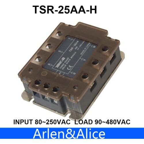 25AA TSR-25AA-H Three-phase High voltage type SSR input 80~250VAC load 90-480VAC single phase AC solid state relay
