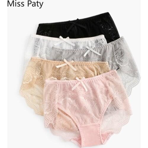 5pcs/lot XL XXL XXXL female pink under wear pants for knickers women seamless sexy lace lingerie briefs cotton panties plus size