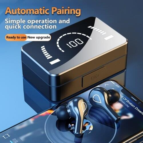 Noise Cancelling TWS Bluetooth 5.2 Earphones Wireless Headphones Earbuds with 2000mAh Charging Box Headset for Smartphone