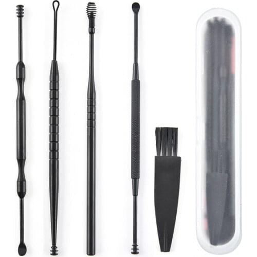 Ear scoop ear cleaner spring double head rotary ear spoon kit ear picking tool set