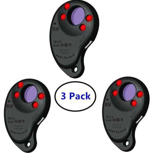 3 Pack Personal Protection Device for Women Anti-Spy Lens Detectors with Rechargeable Battery One Button Operated Detection X