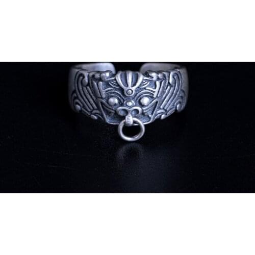 Vintage Open Rings for Men Women Antique Wedding Band Engagement Jewelry Gifts for Girl Boys Size Adjustable