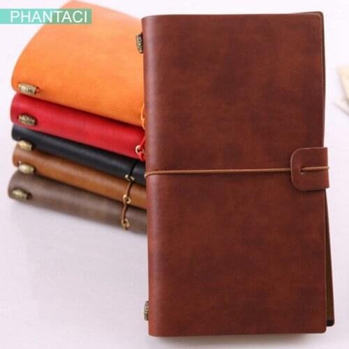 Vintage PU Leather Notebook Creative Retro Travelers Paper Notebooks Diary Journal Sketchbook Planner Gift Stationery