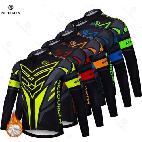 Winter mountain bike cycling clothing long-sleeved shirt cycling clothing warm and windproof thickening mens cycling sweatshirt