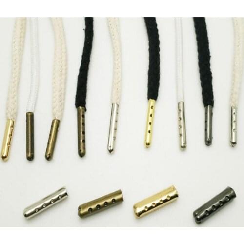 10PCS Women Men Shoe Lace Tips Replacement Head for Shoestrings Bullet Aglets Round Accessories for DIY Shoelaces