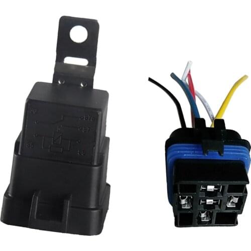12V-24V 40 Amp 5 Pin Automotive Relay with 5 Wires Socket / Wiring Harness