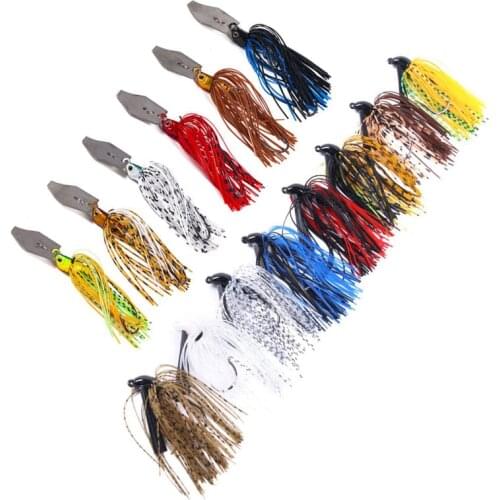 14Pcs Spinner Bait Fishing Lure 10g 11g Buzzbait Chatter Bait Isca Artificial Wobbler Rubber Skirt for Bass Pike Walleye