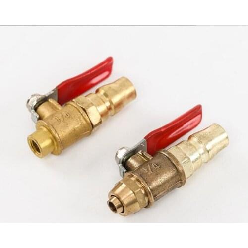 2pcs/kit Thickening Brass Pneumatic Pressure Internal Threaded Ball Valve Air Compressor Accessories Quick connection 8mm