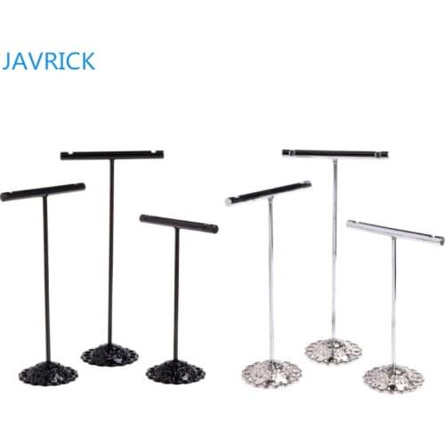 3 Pcs Vintage Alloy Earrings Keys Bracelet Display T-Shape Stand Showcase Jewelry Organizer Holder
