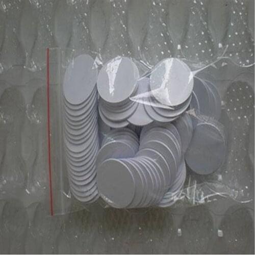 3000pcs/lot 25MM 125khz "Tk4100 Coin+3M glue "Proximity tag rfid PVC RFID coin tags