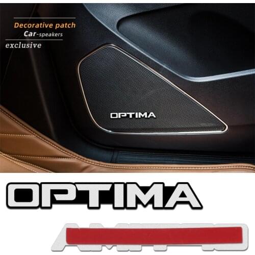 4pcs car audio decorate 3D Aluminum Badge Emblem Sticker For KIA Optima 2018 2019 Car Accessories