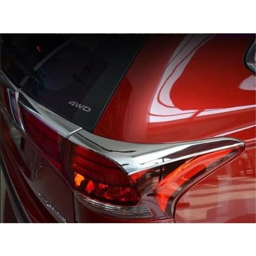 Yimaautotrims Accessories Fit For Mitsubishi Outlander 2015 - 2019 Chrome Rear Lights Tail Lamps Eyelid Eyebrow Strip Cover Trim