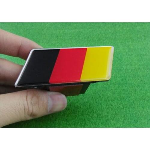Auto Rhombic Germany German Flag Front Grille Grill Emblem Badge Sticker