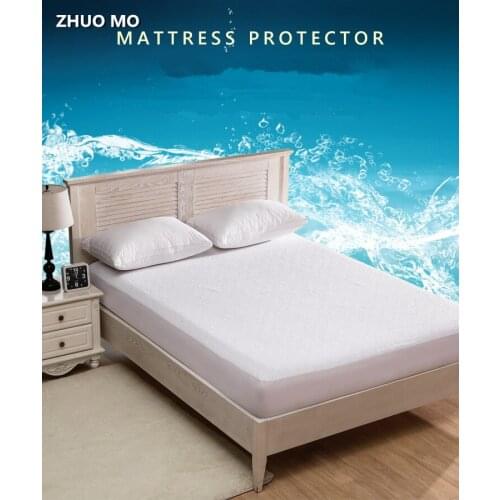 White Bed Cover Quilted Mattress Protector Waterproof Mattress Topper for Bed Anti-mite family Hotel hospital Mattress Cover