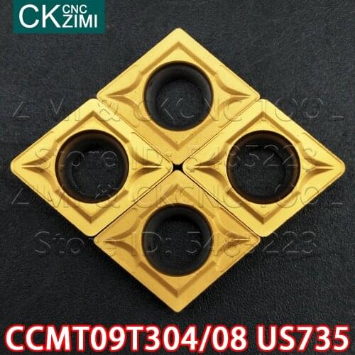 CCMT09T304 US735 CCMT09T308 US735 carbide inserts Internal turning tools CNC wood turning Metal lathe tools CCMT 09T3 for steel