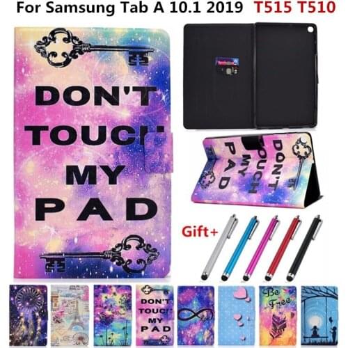 For Samsung Galaxy Tab A 10.1 inch 2019 Case Luxury PU Leather Tablet Case Stand Cover For Samsung Tab SM-T510 T515 Funda Capa