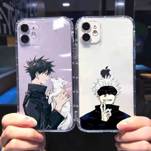 Jujutsu Kaisen Phone Case Transparent for iPhone 6 7 8 11 12 s mini pro X XS XR MAX Plus cover funda shell