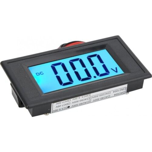 YB5135D LCD Blue Backlight Digital Display Voltage Meter DC3.5V-120V Two-Wire DC Voltmeter Monitor For Automobile Car Motorcycle