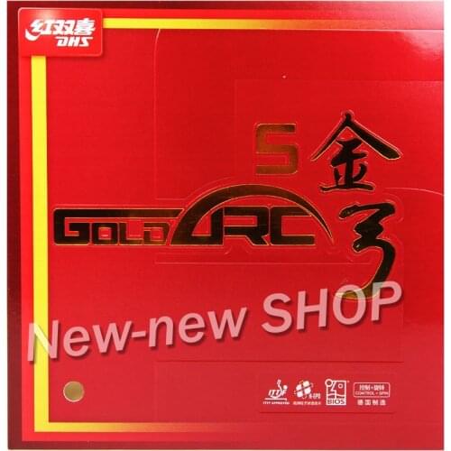 DHS GoldArc 5 (GA5, Made in Germany) Gold Arc Table Tennis Rubber Ping Pong Sponge GoldArc-5