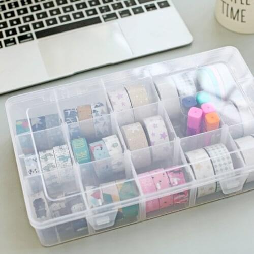 Dokibook PP Transparent Washi Tape Storage Box Washi Tape Set Tools Scrapbooking Sticker Storage Stationery Accessories Supplies