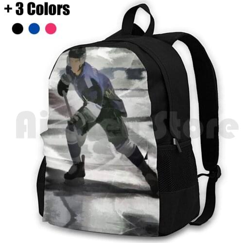 Ready For The Puck-Ice Hockey Player Outdoor Hiking Backpack Riding Climbing Sports Bag Hockey Hockey Player Sports Ice Rink