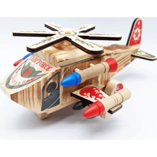 New Childrens Wooden Simulation Helicopter Model Toy Handmade Wooden Decoration Gift Childrens Toy Helicopter