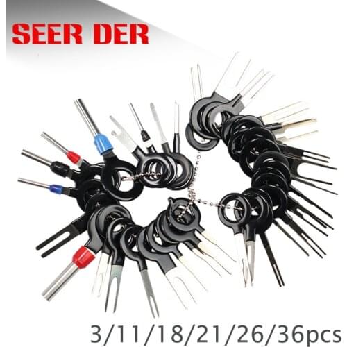 36/18/11/3 Pcs Car Plug Terminal Removal Tool Pin Needle Retractor Pick Electrical Wire Puller Hand Tools Kit