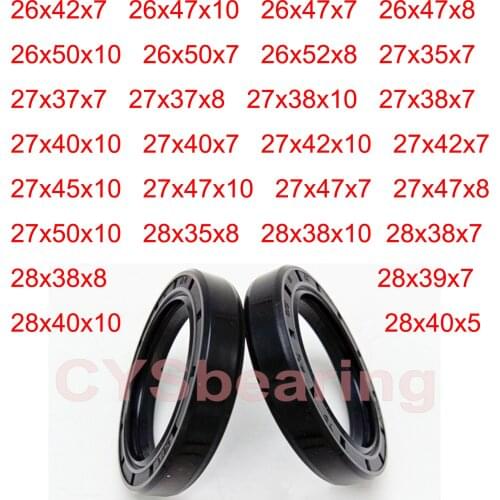 2Pcs Skeleton Oil Seal 26x42x7 26x47x8 27x37x8 27x47x7 27x50x10 28x39x7 28x40x10 28x40x5mm TC Nitrile NBR Gasket