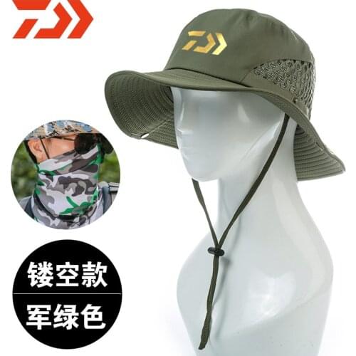 2020 Dawa Men Fishing Cap Hiking Hat Summer Breathable Outdoor Fishing Hat Beach Foldable Sunscreen Mountaineering Fisherman Hat