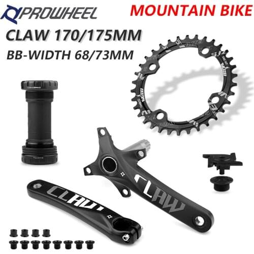 PROWHEEL 104BCD 175mm 170mm Cranks 30/32/34/36/38/40/42/44/46/48/50/52T Sprocket with Bottom Bracket Mountain Bicycle Crankset