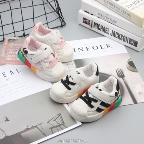 Mickey Baby Shoes Girls Boys Sports Shoes For Children Girls Baby Leather Flats Kids Sneakers Fashion Casual Infant Soft Shoes