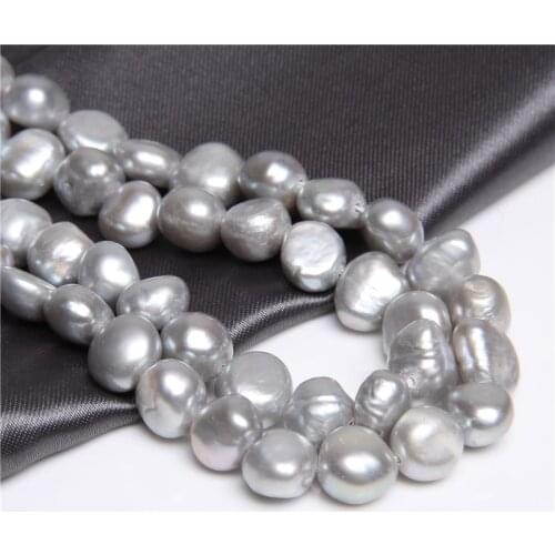 Round Potato Pearls Natural Freshwater Baroque Pearls Beads Nuggets Bulk Button Coin Pearls For Jewelry Making Craft 14" strand