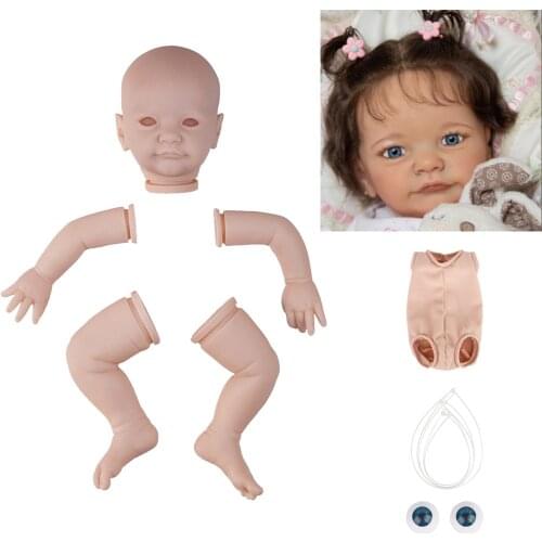 20inch Reborn Baby Doll Kit Reborn Bebe Reborn White Embryo Mold Simulation Doll Plastic Body Doll Tobiah Cloth Body Doll