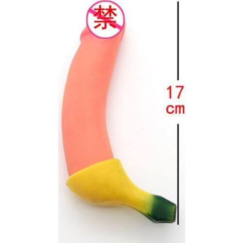 17cm Banana or Penis Funny Gags Practical Maker Trick Jokes Toys for Adult Dirty Tricky Fun Novelty toy