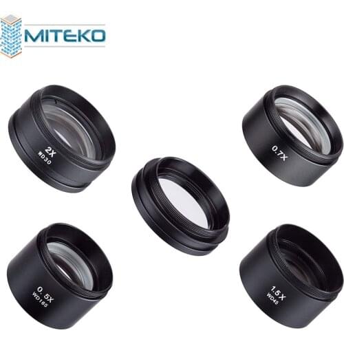 Barlow Lens 0.3X 0.5X 0.7X 0.75X 1X 1.5X 2X Trinocular Microscope Stereo Microscope Auxiliary Objective Lens Barlow Lens