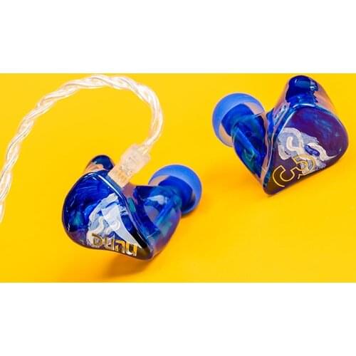 DUNU SA3 3BA Triple Driver HiFi Music In-ear Earphones with 3D Printed Shell Hand-painted Faceplate Detachable 0.78mm 2Pin Cable