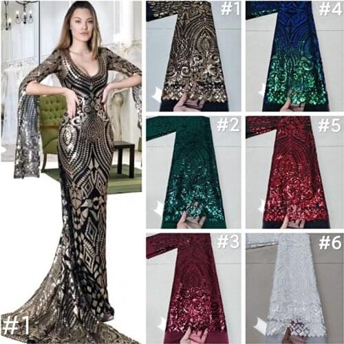 Nigerian Lace Fabrics Embroidered African Sequins Lace Fabric Bridal 2021 green High Quality French Tulle Lace Fabric white
