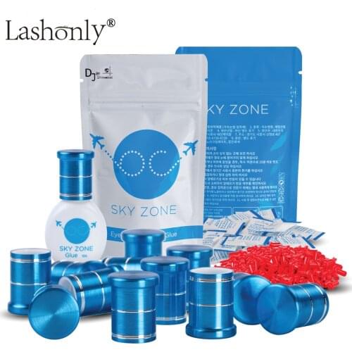 New SKY ZONE Glue for Eyelash Extension Glue Last Over 6 Weeks Fast Drying Professional Eyelash Glue from Korea By Qeelasee