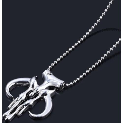 The Mandalorian Necklace Pendent Men Women Cosplay Costume Silver Badge Pendant Metal Accessories New Year Party Xmas Gifts
