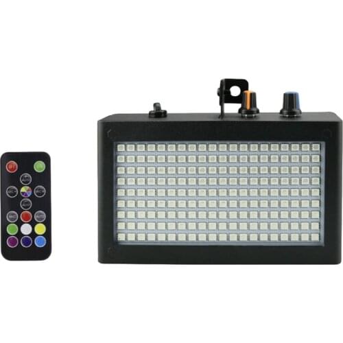 Hot 180 Leds Strobe Flash Light Portable 35W Rgb Remote Sound Control Strobe Speed Adjustable For Stage Disco Bar Party Club(Eu