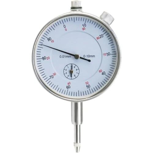 Precision 0.01mm Dial Indicator Gauge 0-10mm Meter Precise 0.01mm Resolution Indicator Gauge Mesure Instrument Tool Dial Gauge