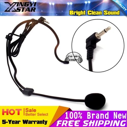 3.5 mm Connector Wired Condenser Headset Microphone Headworn Earhook Mic Mikrofon Microfone Microfono For USB Amplifier Speaker