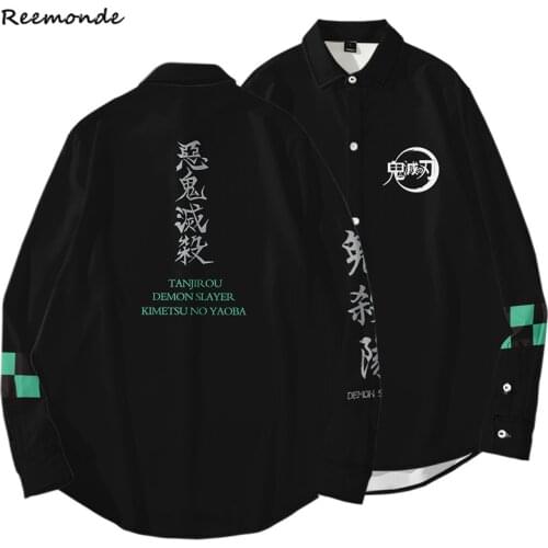 Demon Slayer Kimetsu no Yaiba Shirt Coat Jacket Men Kamado Tanjirou Top Shirt Girls Summer T-shirt Women 3D Print Shirt Clothing