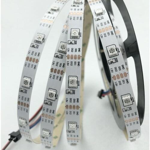 NEW 1m/5m GS8208 smart pixel led strip 30/60/144 pixels/leds/m,WS2811 Updated,DC12V,IP30/IP65/IP67,Black/White PCB,5050 SMD RGB