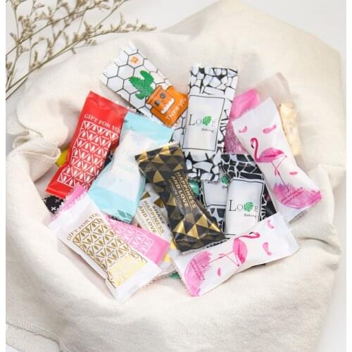 100pcs Multiple styles heat seal candy packaging bag - plastic bakery gift bags 4x9.5cm