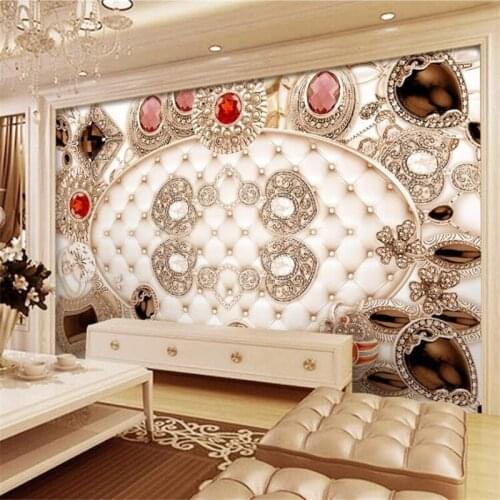 Beibehang Custom wallpaper 3D extreme luxury jewelry diamond European style wall 5d photo mural 8d wallpaper decorative painting
