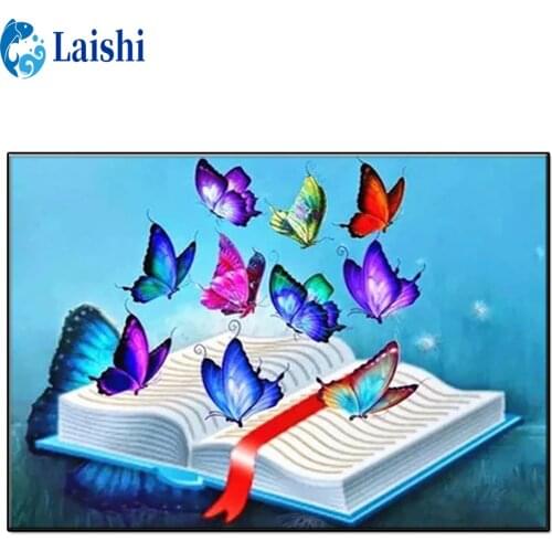 5D diamond painting Fantasy butterfly, book round diamond embroidery mosaic home decoration pattern DIY handmade new year gift