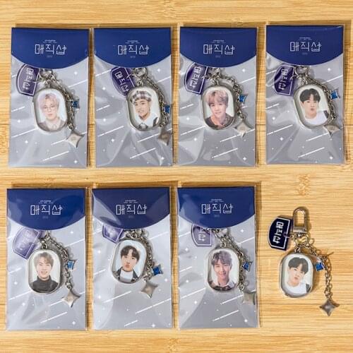 7 pcs/lot KPOP Star Metal keyring pendant JUNGKOOK SUGA RM JIMIN V JHOPE JIN photo keychain toy fans gift